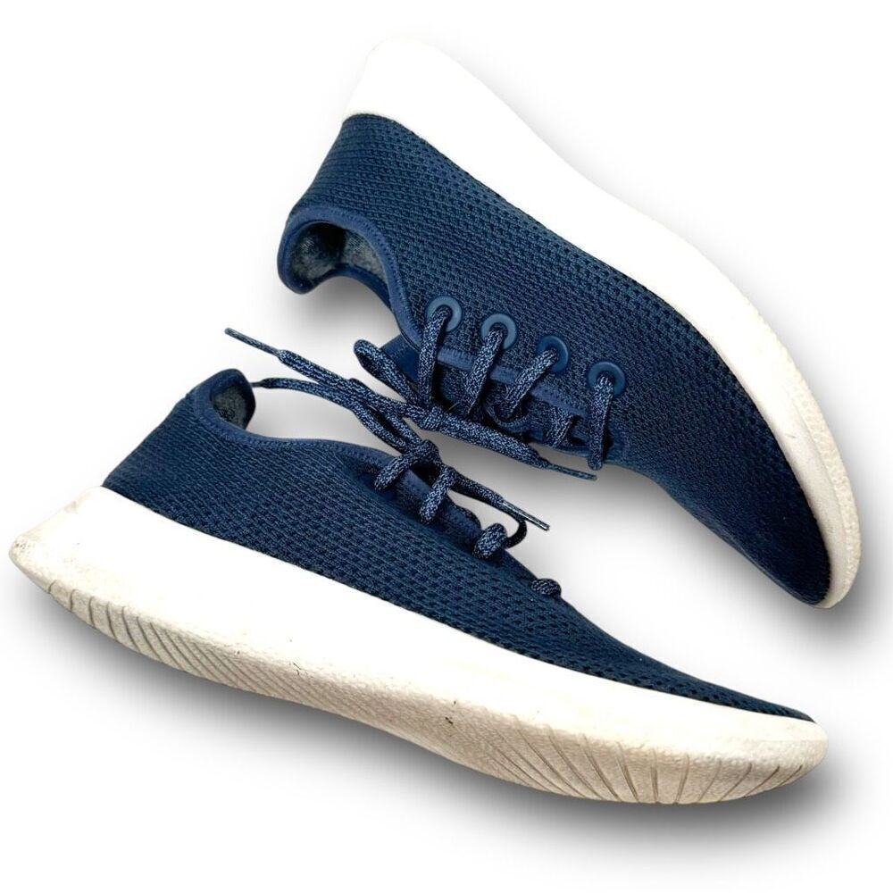 Allbirds Women’s Tree Runners Sneakers in Marine Blue (White Sole) Size 9 - Picture 7 of 9